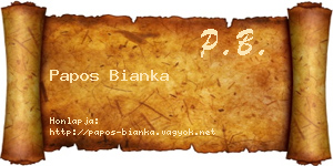 Papos Bianka névjegykártya